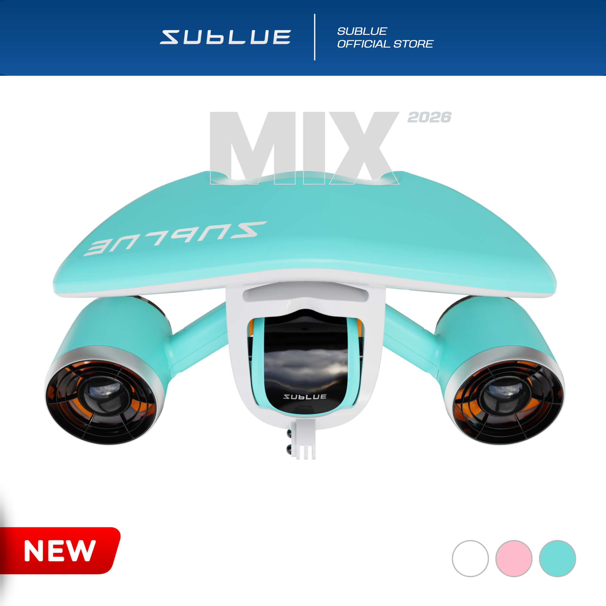 Sublue Mix 2026 Diving Scooter Underwater Scooter Diving Equipment Ready for Delivery, Built-In Battery, 1 Year Warranty, Thai Center. ราคา 28,900 บาท*ส่งฟรี