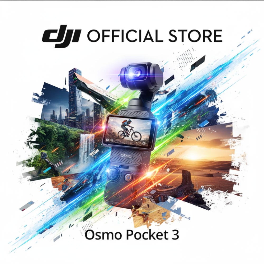 Osmo Pocket 3 by Dji | Portable Camera with 3-Axis Gimbal, Shoots 4K120 Video, Low Noise, Fast Focus, Large Touch Screen That Rotates in the Direction of the Movement. Suitable for Travel, Live Streaming, and High-Quality Content. ราคา 22,870 บาท*ส่งฟรี
