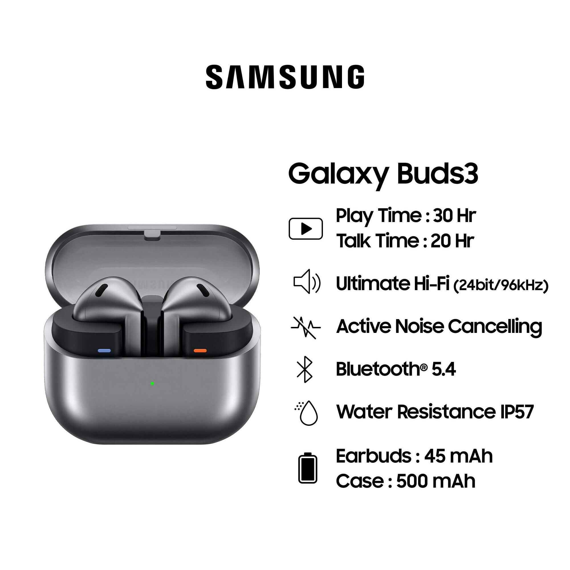 Samsung Galaxy Buds3 ราคา 5,390 บาท*ส่งฟรี