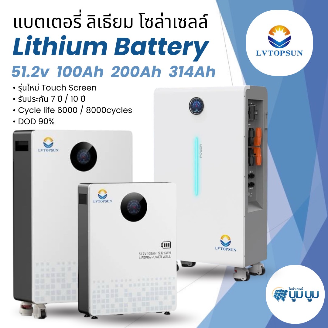 Lithium Battery 51.2V 100Ah 200Ah 314Ah G3 G4 Lvtopsun Li-Ion Battery Lithium Batteries Are Standard Compliant. Batteries for Solar Cells