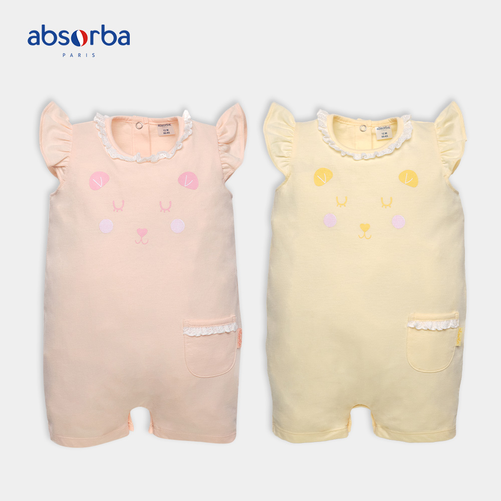 แอ็บซอร์บา ชุดหมีสั้น สำหรับเด็กอายุ 3 เดือน - 1 ปี มี 2 สี ให้เลือก คอลเลคชั่น Petit Safari *จำหน่ายเฉพาะออนไลน์* ราคา 799 บาท*ส่งฟรี