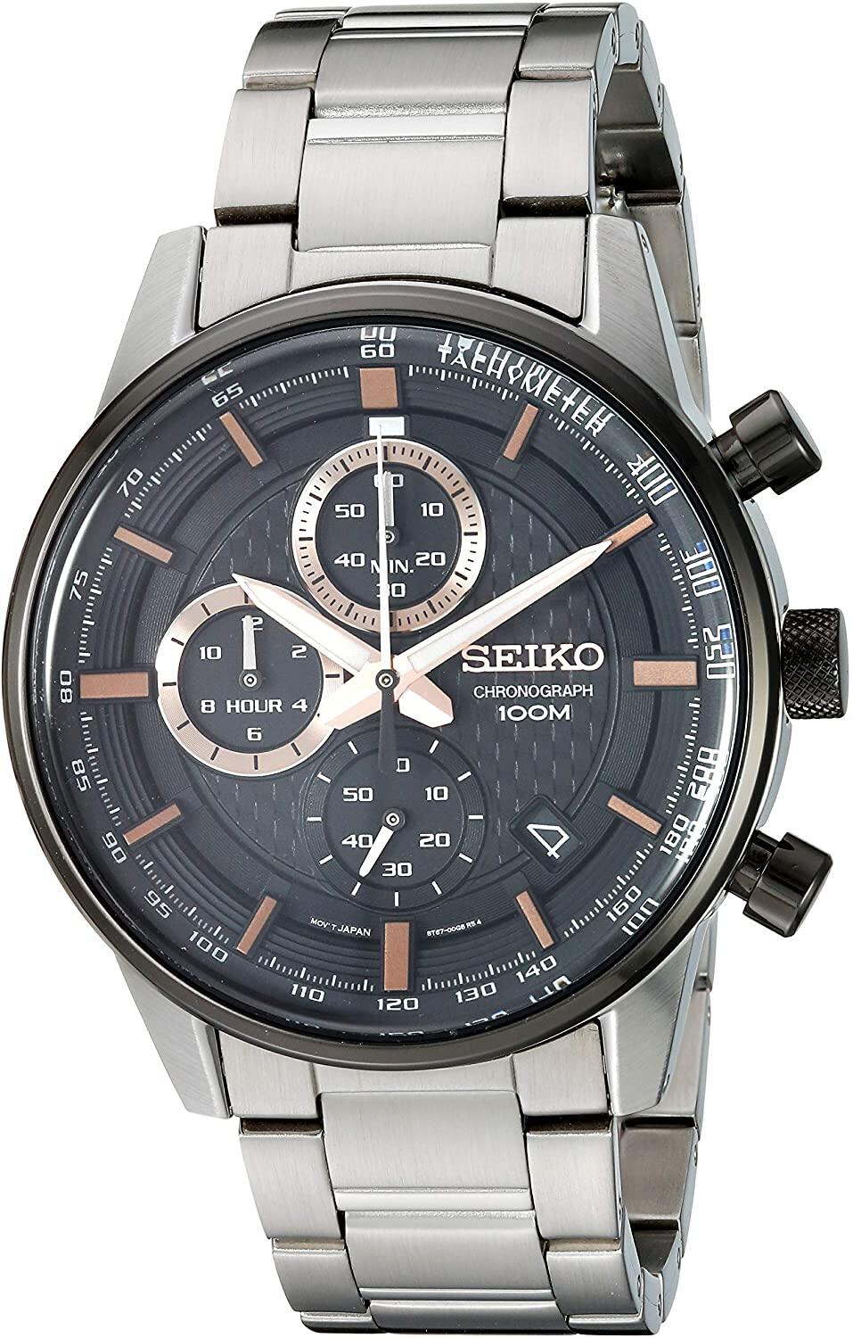 Đồng hồ Seiko cổ sẵn sàng (SEIKO SSB331 Watch) Seiko Dress Watch (Model:  SSB331) [Hộp & Sách hướng dẫn của Nhà sản xuất + Người bán bảo hành một  năm] 