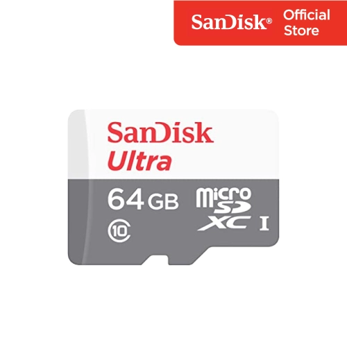 Sandisk Micro Ultra Lite Speed 100MB , 64GB ,C10, UHS-1,R, 3x5 - (SDSQUNR-064G-GN3MN)