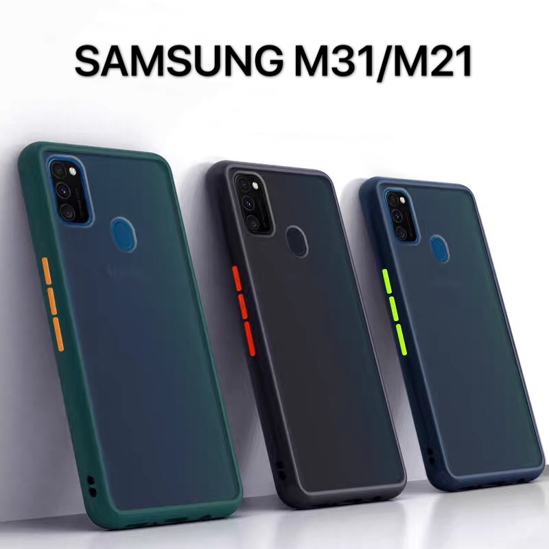 เคสโทรศัพท์ ซัมซุง Case Samsung galaxy M31 / M21 เคสกันกระแทก ขอบสีหลังขุ่น case samsung M31