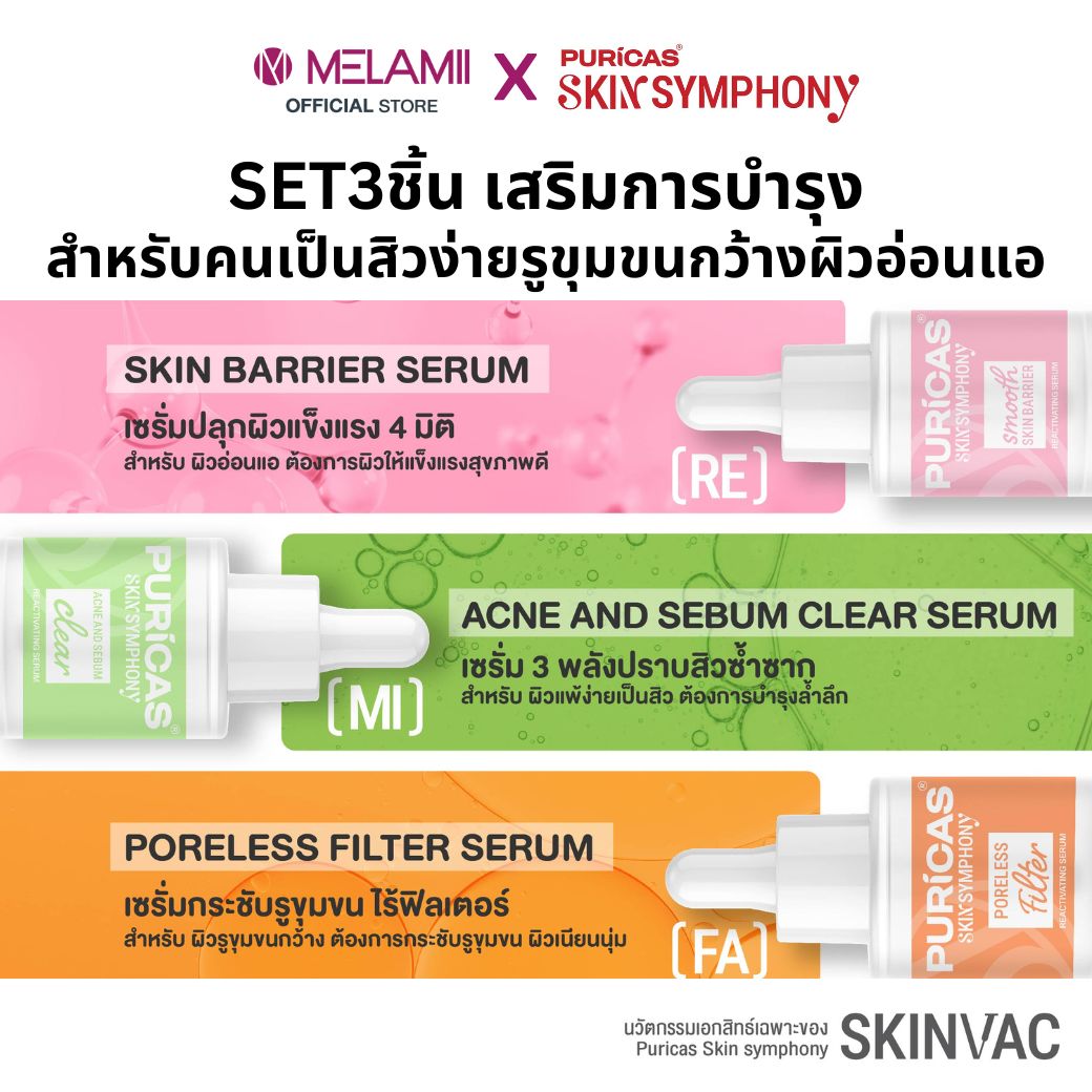 Exclusive เซต3ชิ้น เสริมการบำรุงสำหรับคนเป็นสิวง่ายรูขุมขนกว้างผิวอ่อนแอ ราคา 999 บาท*ส่งฟรี