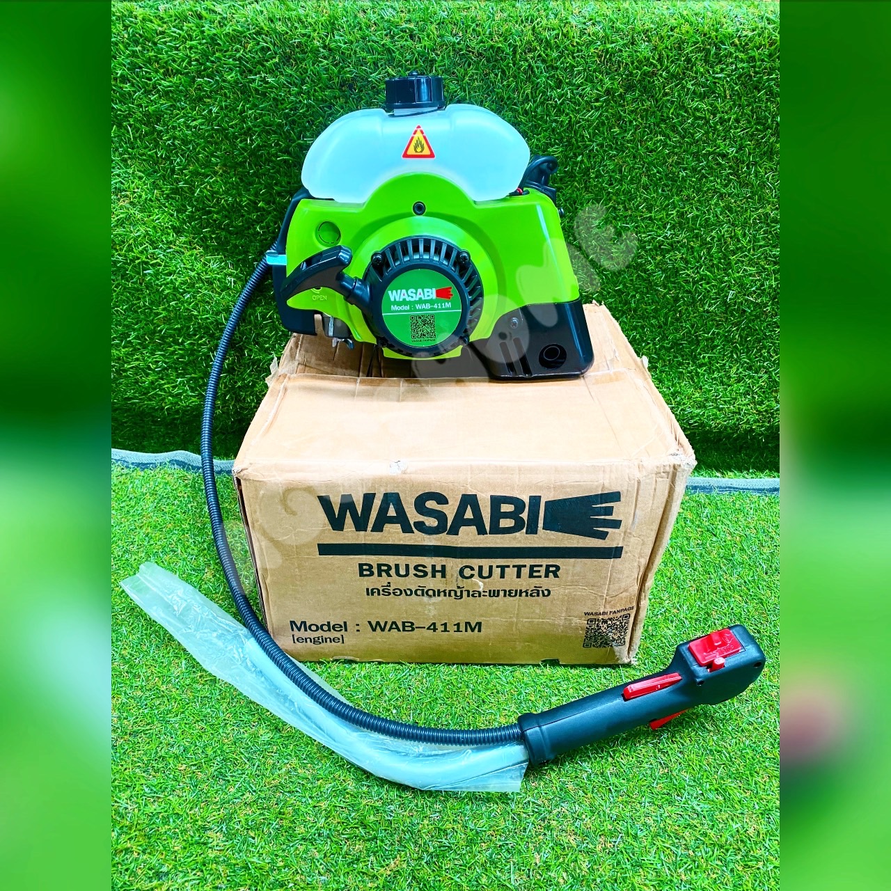 Wasabi Lawn Mower Head Model Wab-411M (Head Only) 2.4 Horsepower, 2-Stroke Engine, Gasoline Engine for Lawn Mower 2Stroke, Grass Cutting, Garden, Agricultural Tools, Flash Delivery. ราคา 1,300 บาท*ส่งฟรี