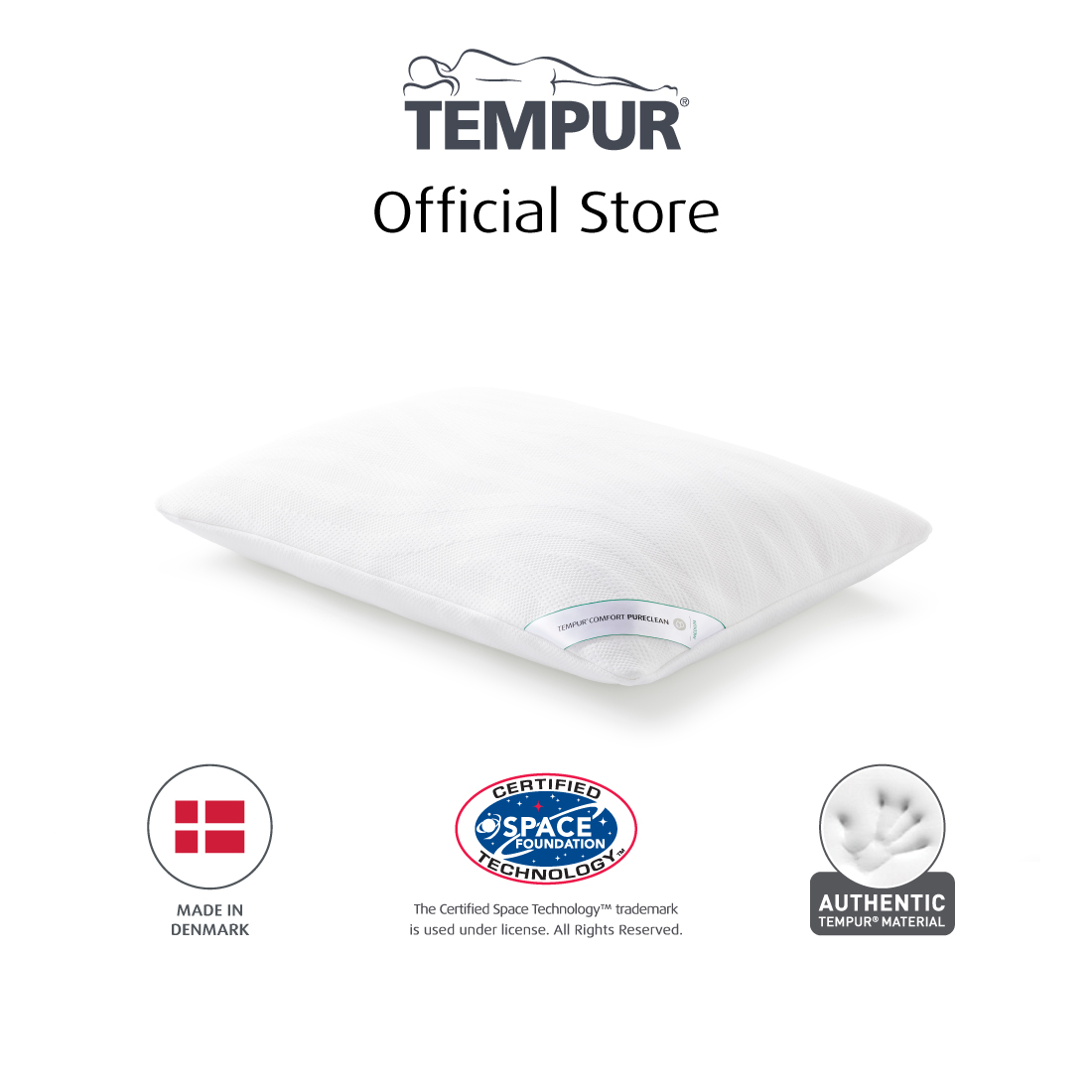 TEMPUR® Comfort PureClean™ Pillow Medium ราคา 13,230 บาท*ส่งฟรี