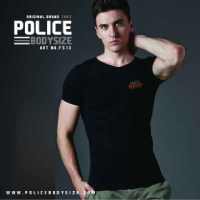 Police Bodysize เสื้อยืดคอกลม ทรง Slim fit พอดีตัว สีขาวดำเทา ใส่ได้ทั้งผู้ชาย/ผู้หญิง