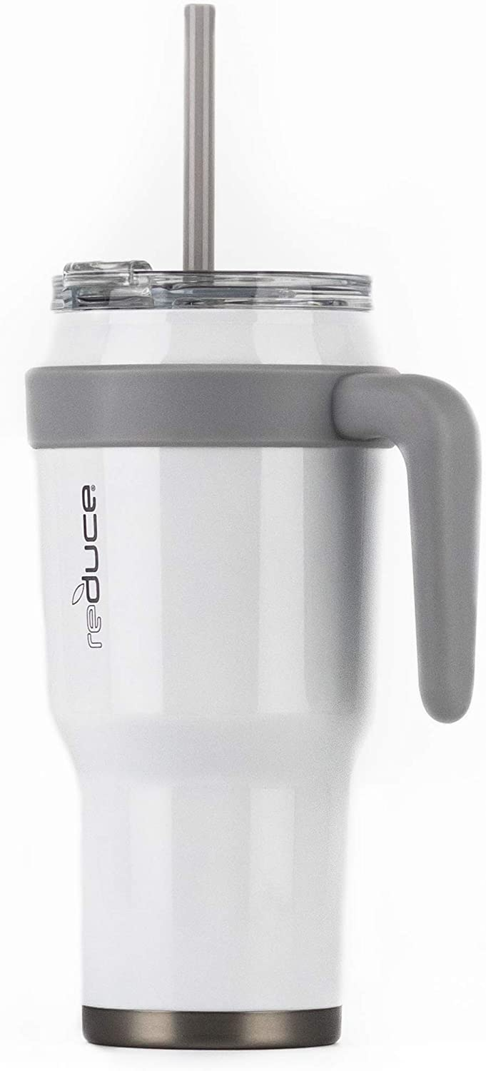 Reduce 40 oz Mug Tumbler, Stainless Steel with Handle - Keeps Drinks Cold  up to 34 Hours - Sweat Proof, Dishwasher Safe, BPA Free - Pink Cotton,  Opaque Gloss 