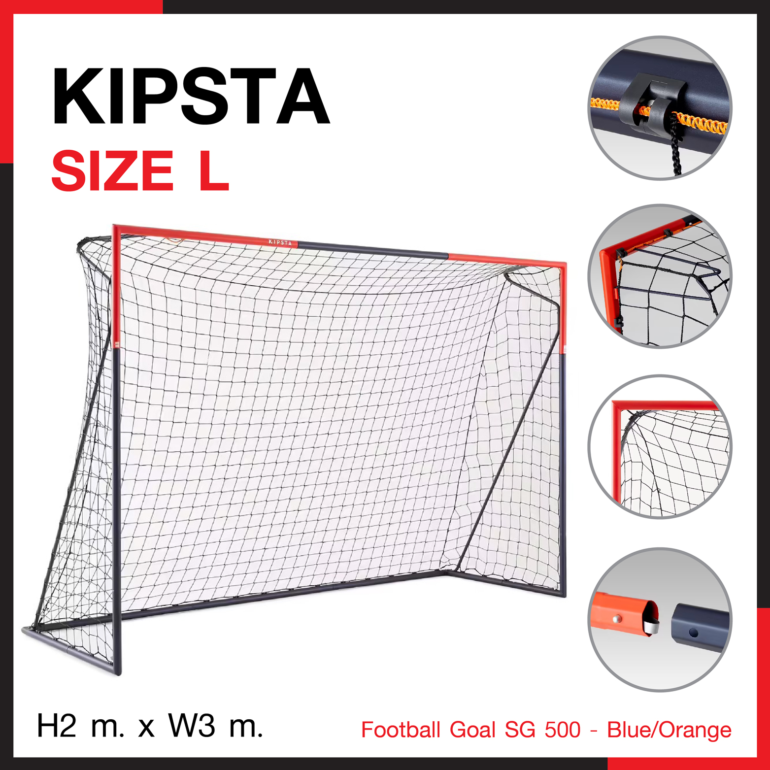 Portería Fútbol talla M Kipsta SG 500