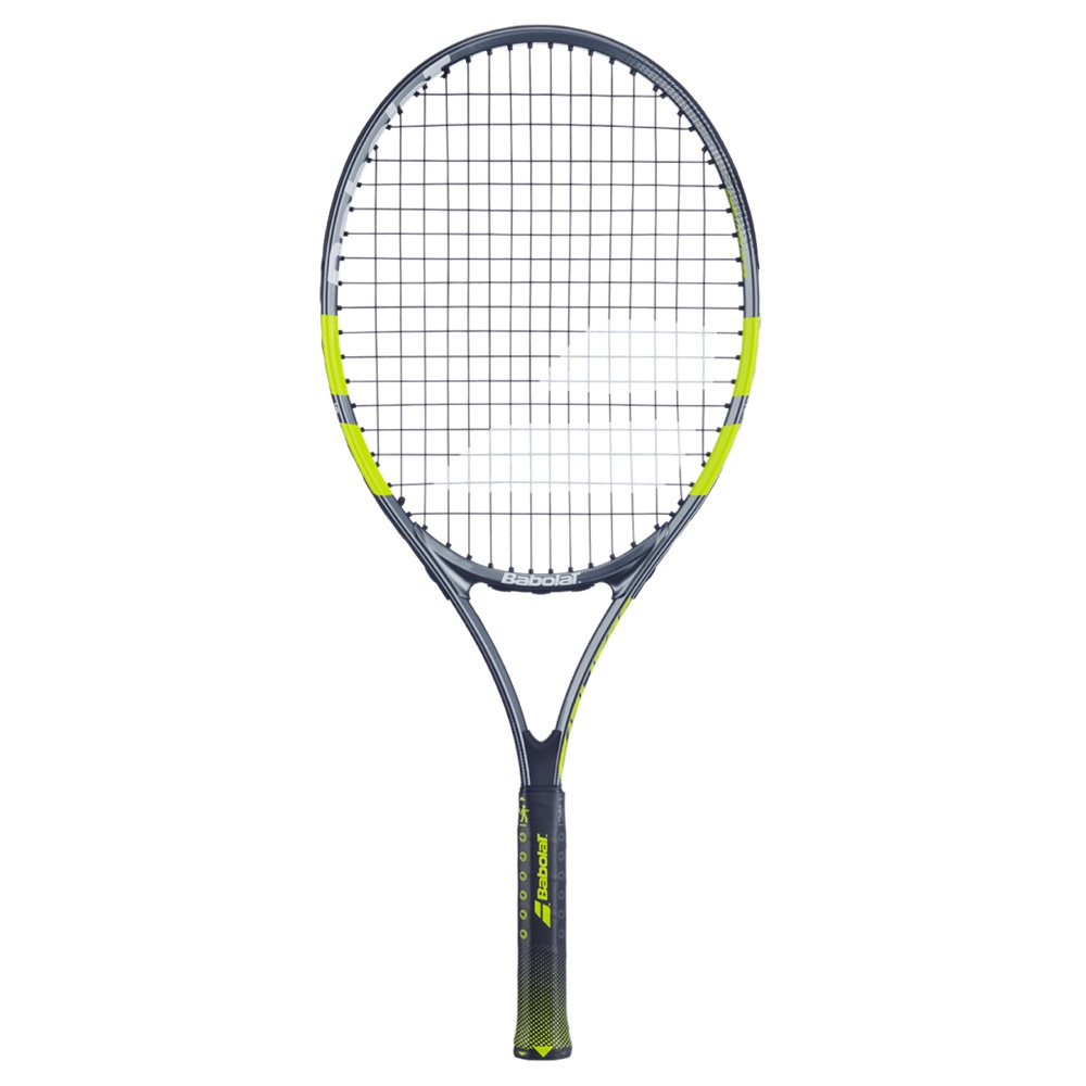 Babolat Children's Tennis Racket + String Carlitos Junior 25 Tennis Racket | Grey/Fluorescent Yellow (140524) with String Free Shipping ราคา 4,040 บาท*ส่งฟรี