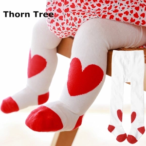 ภาพหน้าปกสินค้าThorn Tree Baby Girls Pantyhose Cute Heart Print Elastic Waist Leggings Spring A Fashion Wild Casual Pants ซึ่งคุณอาจชอบสินค้านี้
