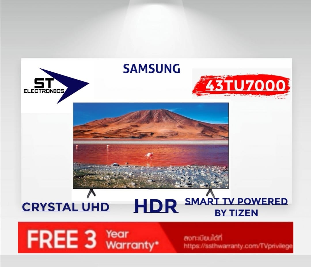 SAMSUNG Crystal UHD 4K Smart TV 43TU7000 ขนาด 43 นิ้ว (ปี2020)