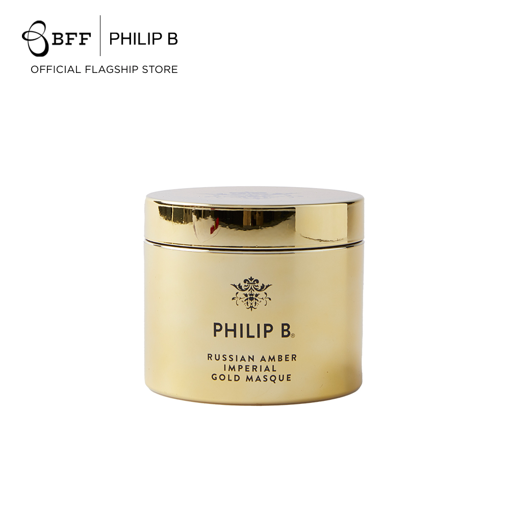 Philip B. - Russian Amber Imperial Gold Masque 236 ml มาส์กบำรุงผม (สำหรับผมเสีย, มาส์กบำรุงผม, ช่วยให้ผมแข็งแรง, ลดผมร่วง) ราคา 11,250 บาท*ส่งฟรี