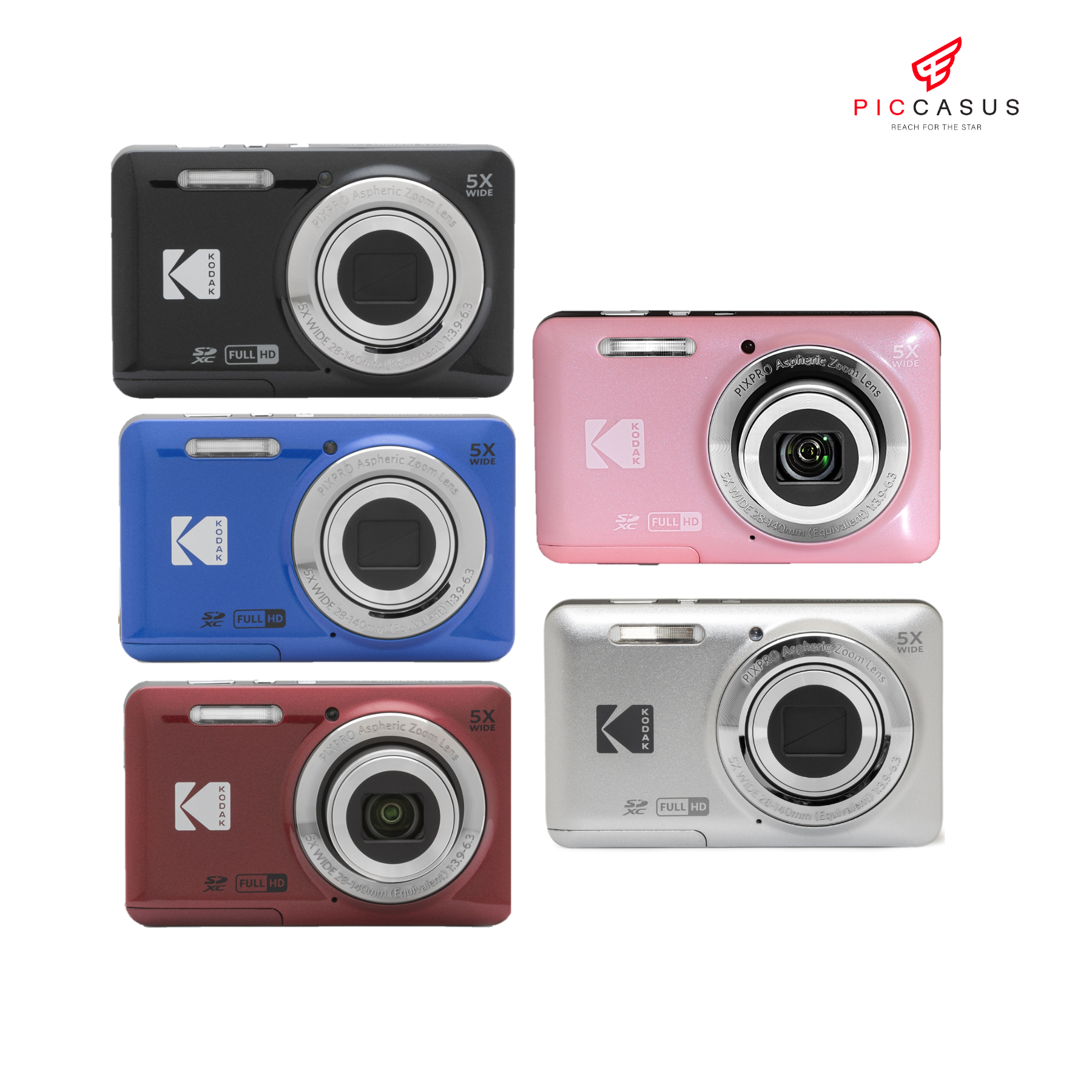 Kodak Pixpro Fz55 Digital Compact Piccasus Camera, Thai Center Warranty, Genuine, Ready to Ship. ราคา 5,490 บาท*ส่งฟรี