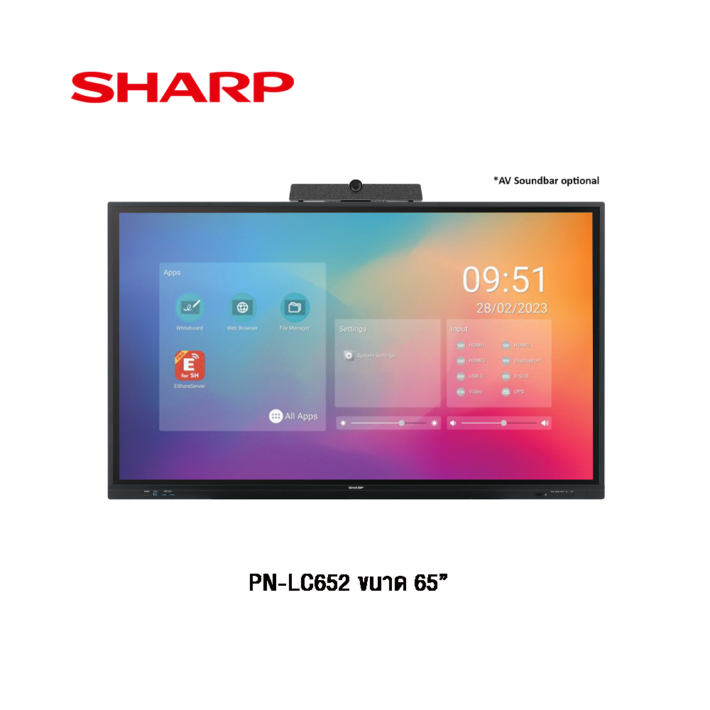 Sharp LCD Infrared Touch Display size 65"/ 75"/86" รับประกัน 1 ปี By Mac Modern ราคา 200,000 บาท*ส่งฟรี