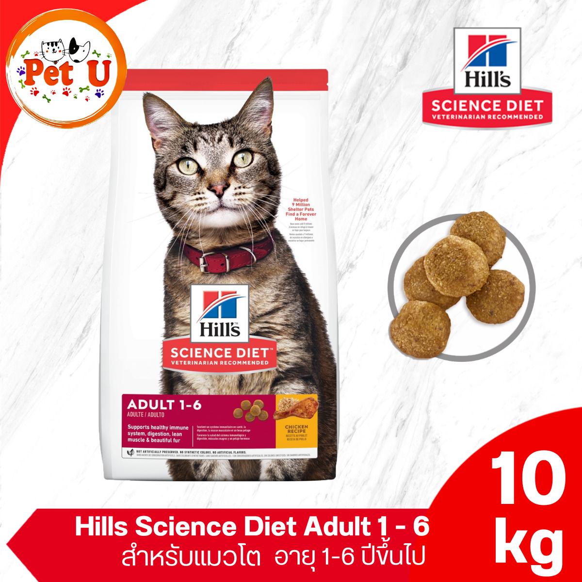 Hill's Science Diet Adult 10kg อาหารแมว สำหรับแมวโต อายุ 1-6 ปีขึ้นไป