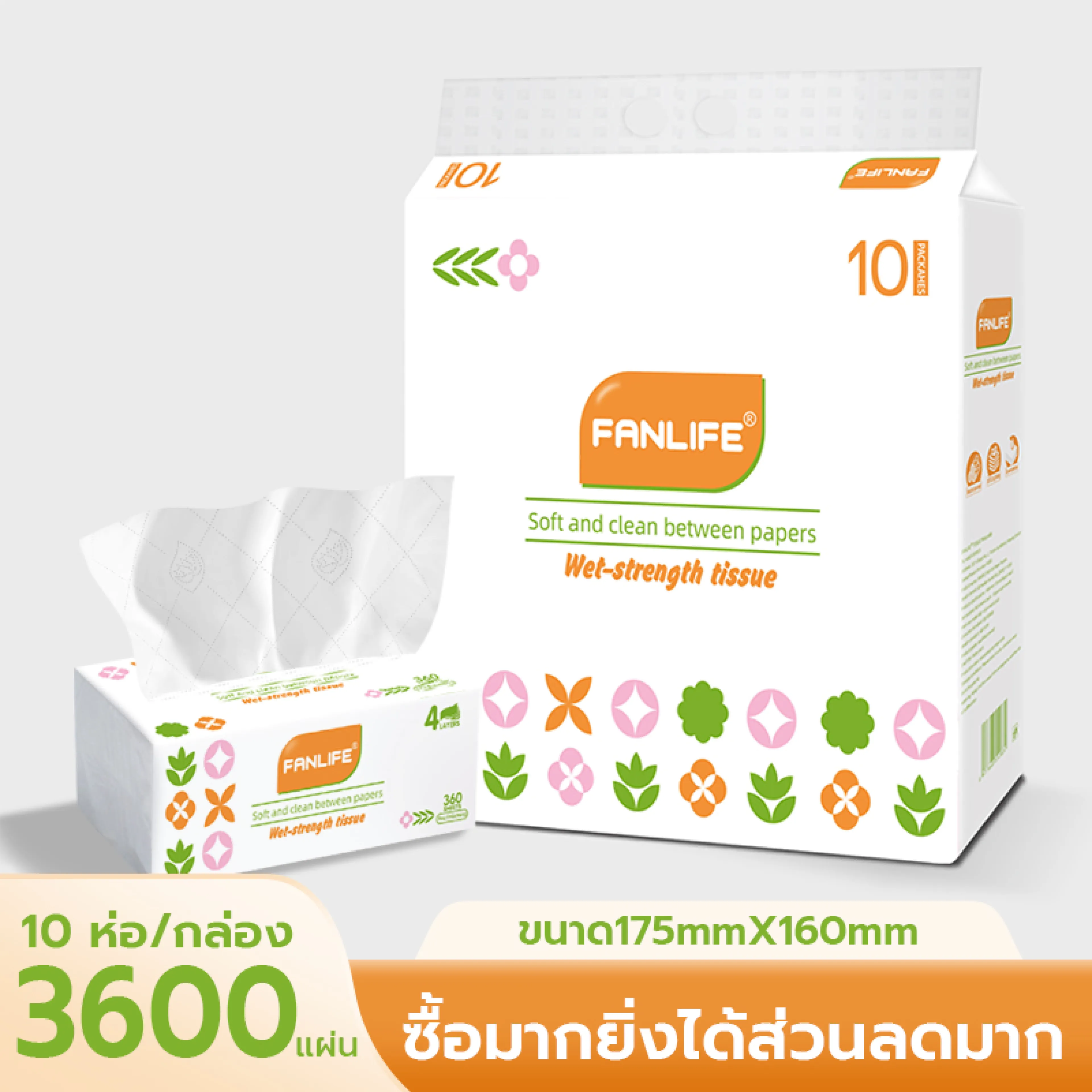 Pure Tissue Paper, Tissue Paper, Toilet Paper, Comfort Tissue, Thick, 4 Layers, 360 Sheets-268