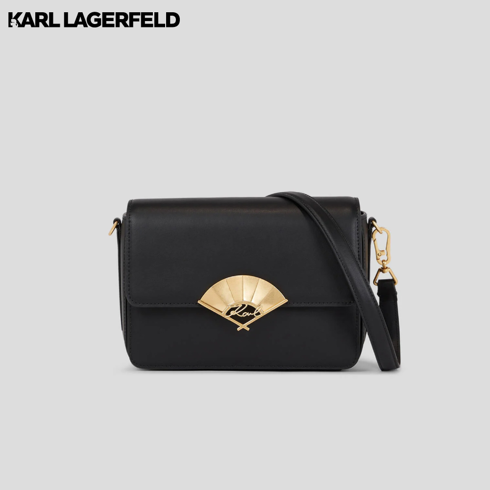 KARL LAGERFELD - K/SIGNATURE FAN MEDIUM CROSSBODY BAG 240W3194 กระเป๋าพาดลำตัว ราคา 17,500 บาท*ส่งฟรี