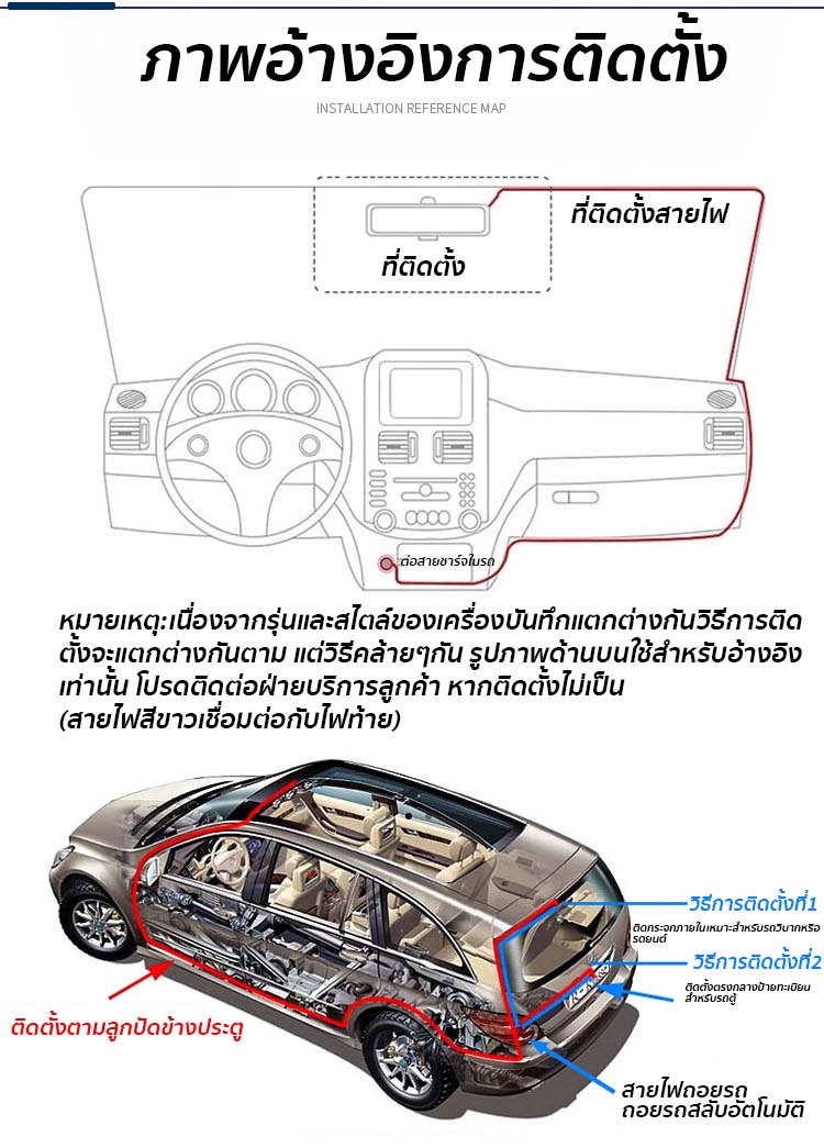 มุมมองเพิ่มเติมเกี่ยวกับ 🚗กล้องติดรถยนต์ บันทึกการขับขี่ 1296P HD กล้องคู่หน้าและหลัง ตรวจที่จอดรถ 24 ชั่วโมง WiFi ดูภาพผ่าน Android / IOS ระบบปฏิบัติภาษาไทย กล้องหน้ารถ