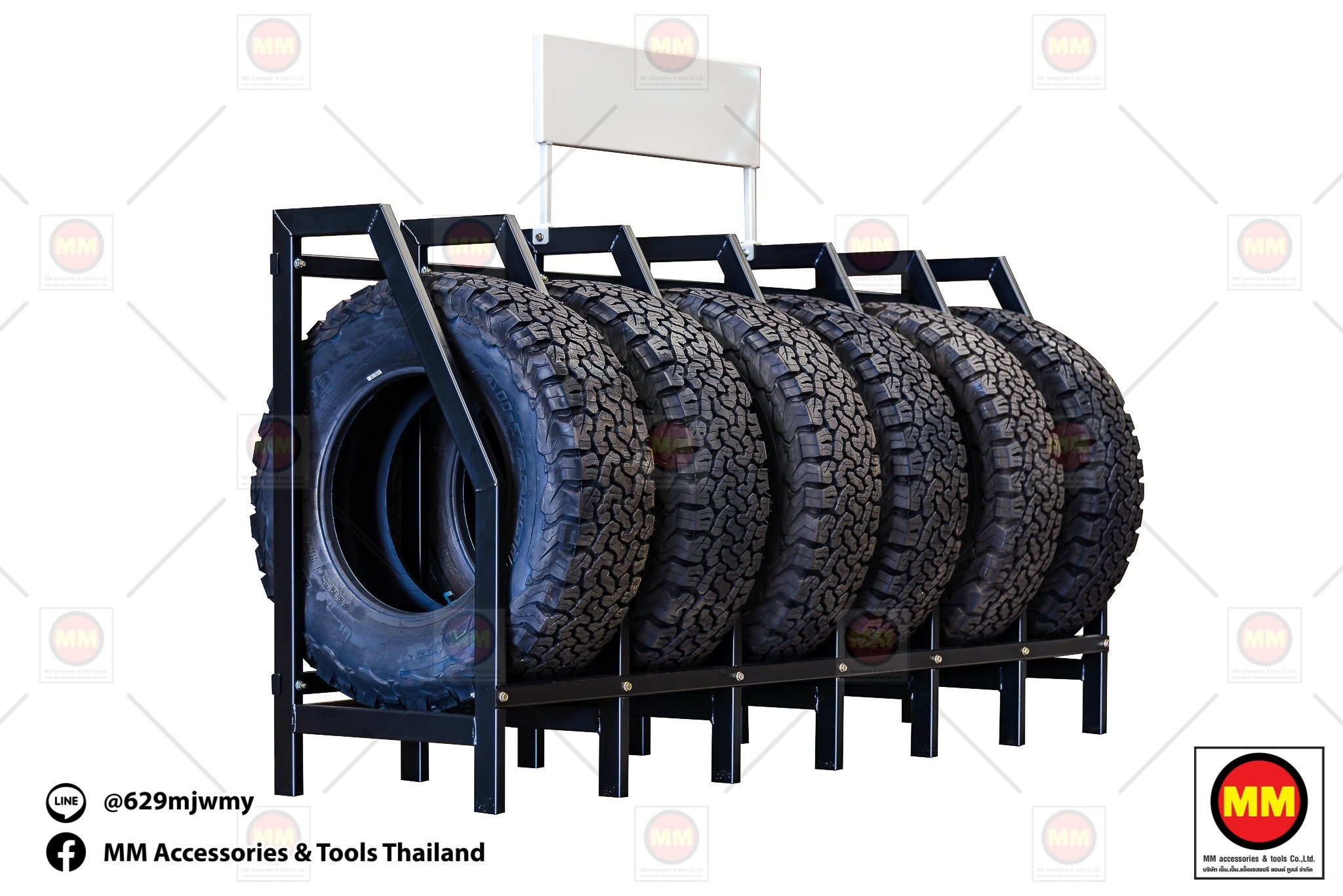 Tire Display Rack, Can Display 6 Tires. ราคา 13,500 บาท*ส่งฟรี