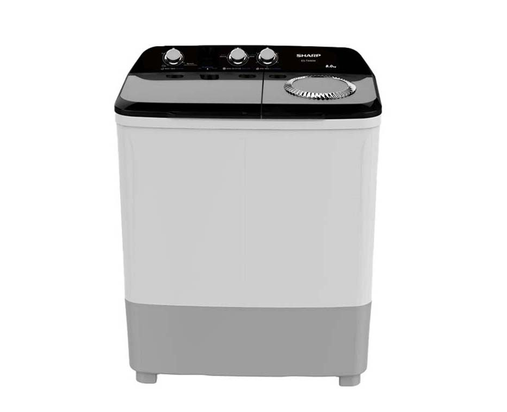 SHARP เครื่องซักผ้า 2 ถัง Twin Tub ขนาด 8 Kg รุ่น ES-TW80W ราคา 4,390 บาท*ส่งฟรี