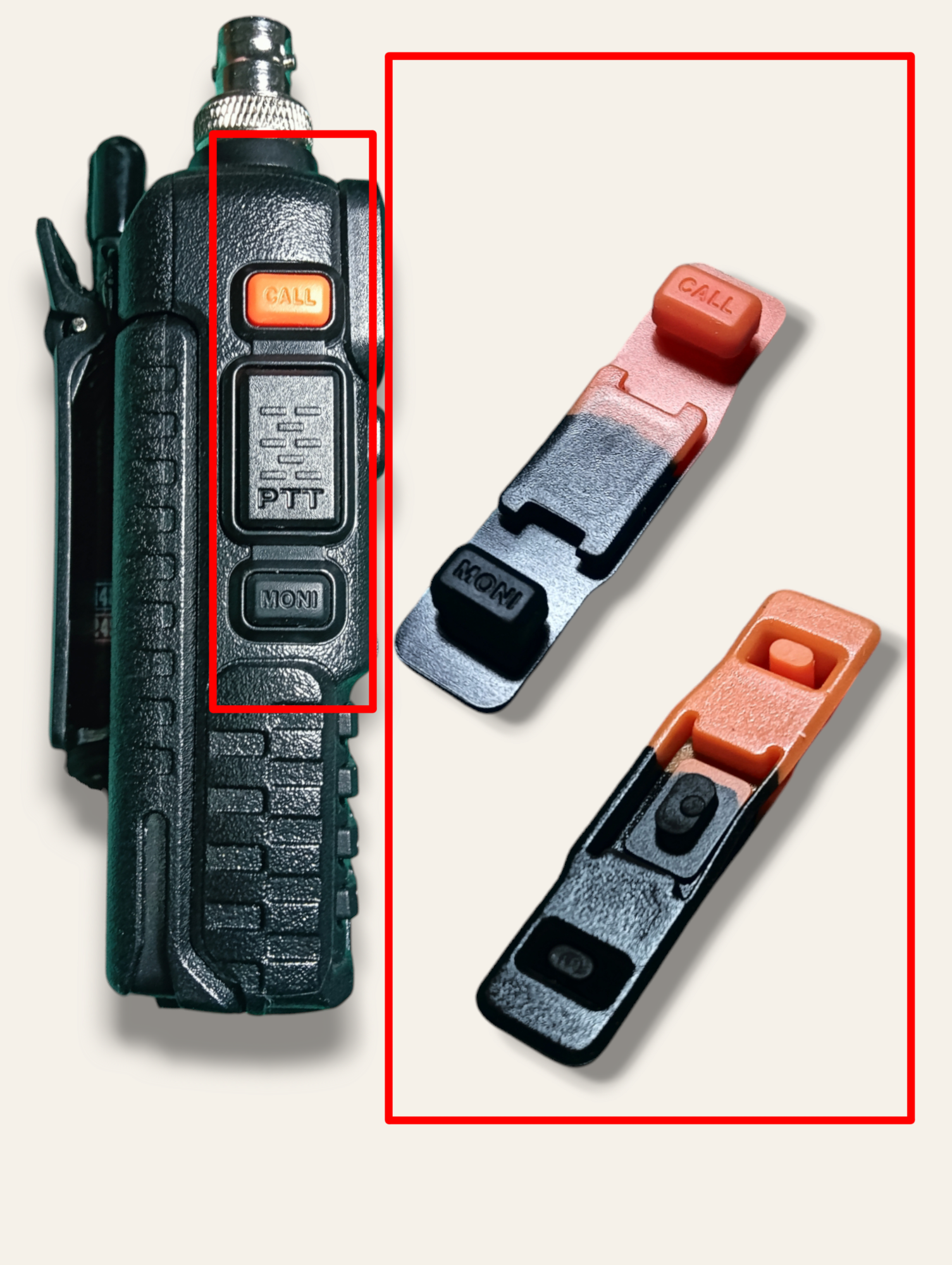 (ร้านค้าในไทย) ยาง ปุ่มกด ด้านข้าง กดคี วิทยุสื่อสาร BAOFENG,UV-5R,UV-5RIII,M-5R ราคา 88 บาท*ส่งฟรี