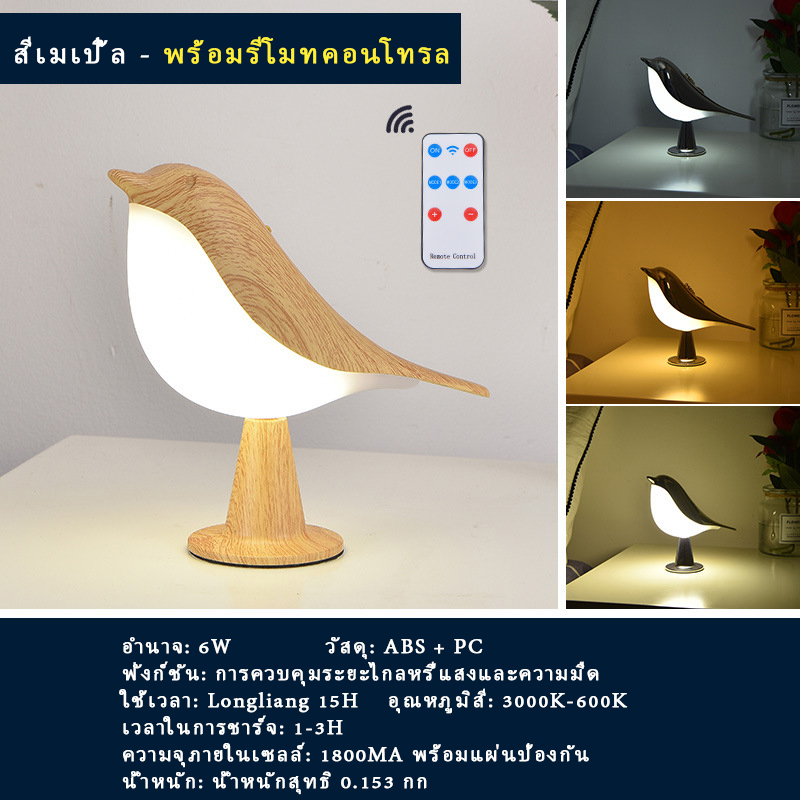 โคมไฟตั้งโต๊ะ โคมไฟโคมไฟหัวเตียง หัวเตียง LED สไตล์มินิมอล โคมไฟตั้งโต๊ะ LED มินิมอล ตกแต่งห้อง แบบสัมผัส สามสี โคมไฟตั้