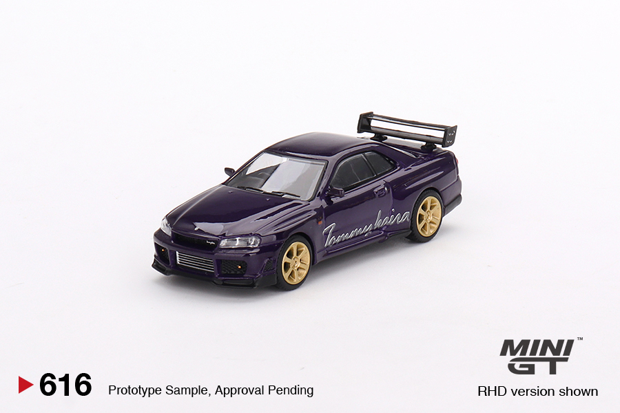 Mini Gt Nissan Skyline Gt-R R34 1/64 Scale Die-Cast Car - V-Spec