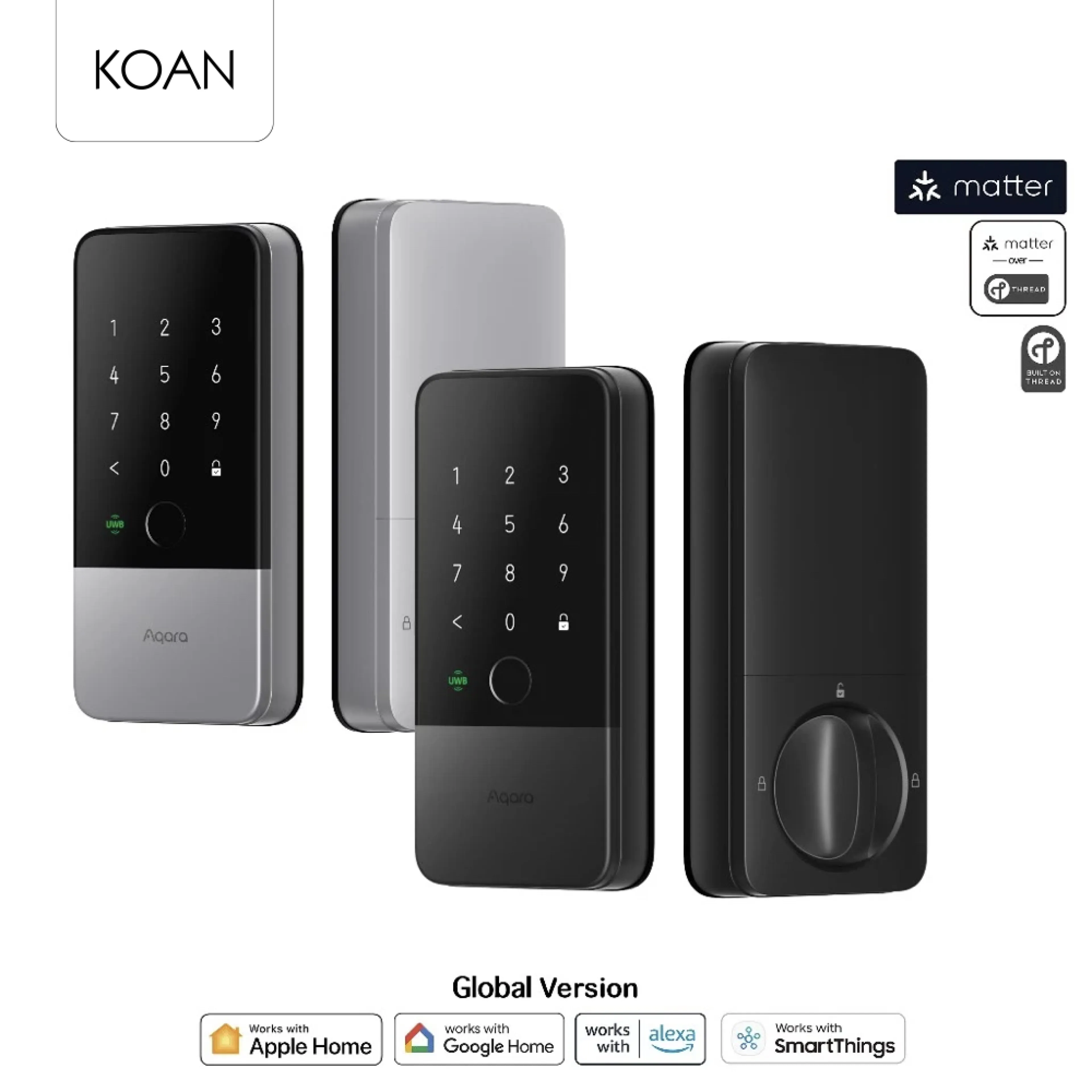 Aqara Smart Lock U400 Smart Door Lock Uwb Fingerprint Scanner Supports Apple Home Key and Matter