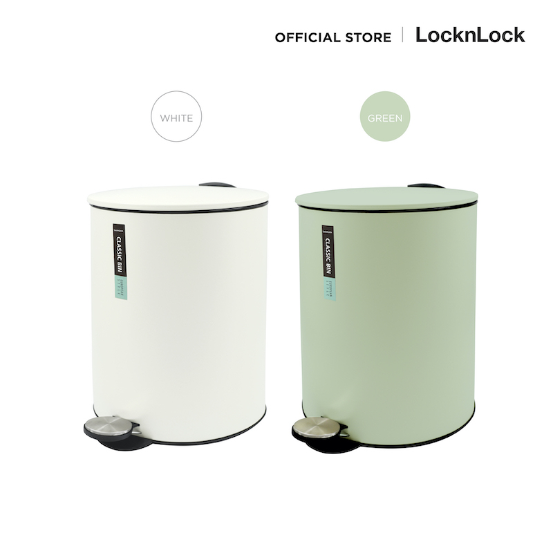 LocknLock ถังขยะอเนกประสงค์ Soft Clos Dust Bin Classic ความจุ 5 ลิตร รุ่น BYP102 ราคา 485 บาท*ส่งฟรี