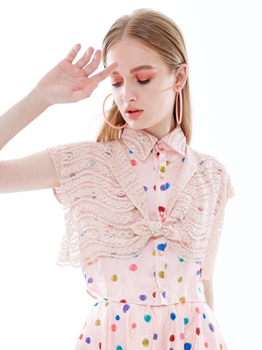 PRE-ORDER 10-14 days iconic bouncy shirt #6369 lace up crop top shirt fashion women blouse work shirt HiSo ราคา 3,550 บาท*ส่งฟรี