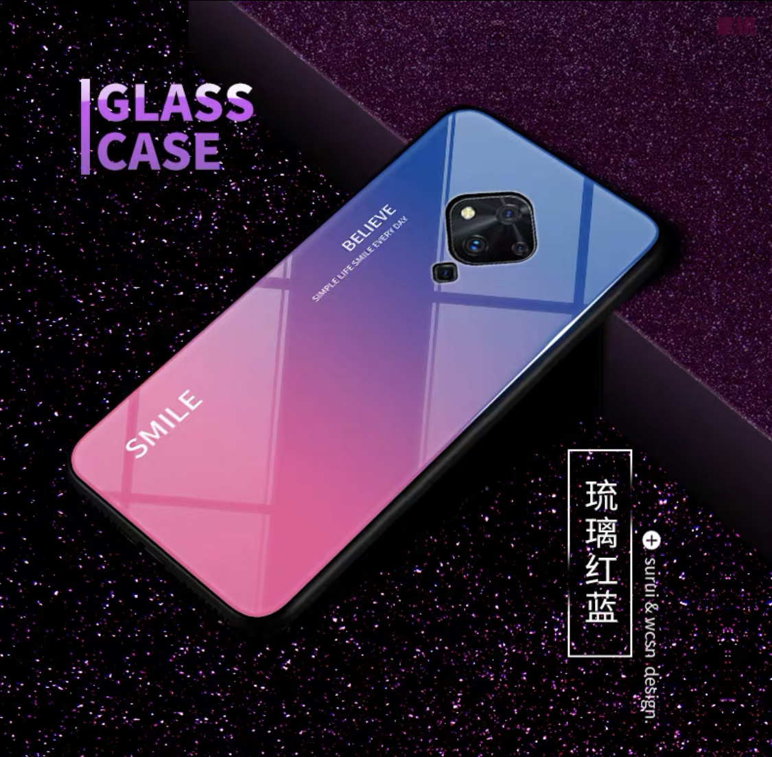 [ส่งจากไทย] Fashion Case Vivo S1 Pro เคสกระจก สำหรับ Vivo S1Pro เคสกระจกสองสี เคสเงาไล่สี TPU CASE สินค้าใหม่ vivo S1pro Case