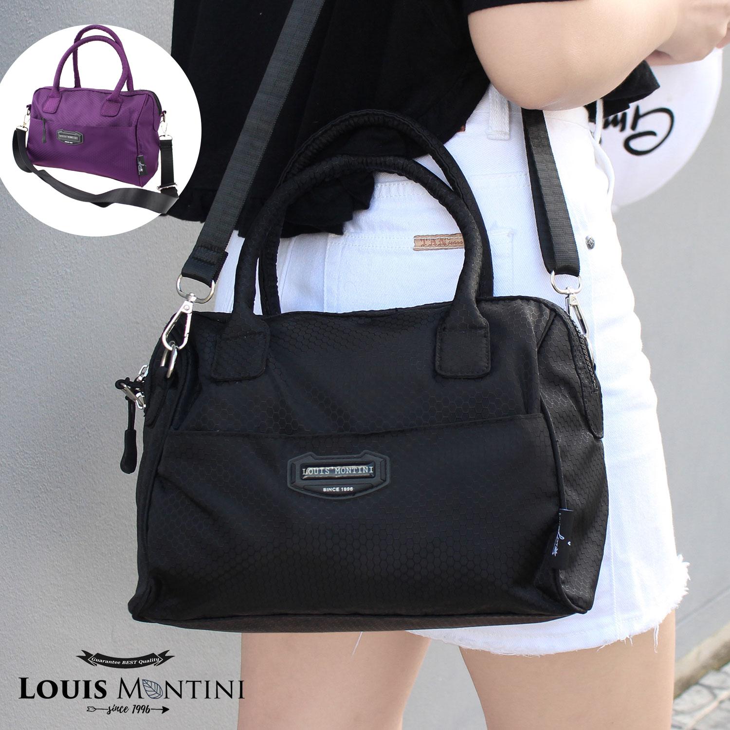 กระเป๋าเป้ นักเรียน ผู้หญิง วัยรุ่น กำแพงเพชร Louis Montini   Nylon Bag   กระเป๋าถือ ผู้หญิง กระเป๋าสะพายข้าง handbags แฟชั่นเกาหลี รุ่น BMG04
