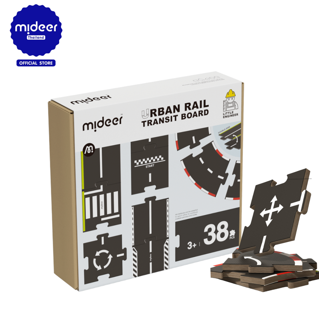 Mideer มิเดียร์ Urban Rail-Transit Board จิ๊กซอว์ถนนของนักแข่งตัวน้อย MD6176 ราคา 465 บาท*ส่งฟรี