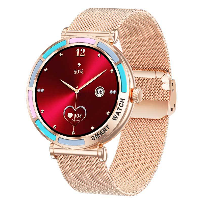 New Arrival Women's Smart Watch T9 Bluetooth Sports Watch 24H Continuous Heart Rate Monitoring with Red Light Oxygen Sensor ราคา 881 บาท*ส่งฟรี