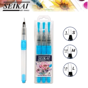 ภาพหน้าปกสินค้าพู่กันเติมน้ำ seikai ตรา เซไก (พู่กันแทงค์น้ำ) แบบด้ามเดี่ยว และ แบบชุด 3 ด้าม รุ่น SER-3 (Seikai water brush pen) พู่กันระบายสีน้ำ พู่กันแทงก์ ที่เกี่ยวข้อง