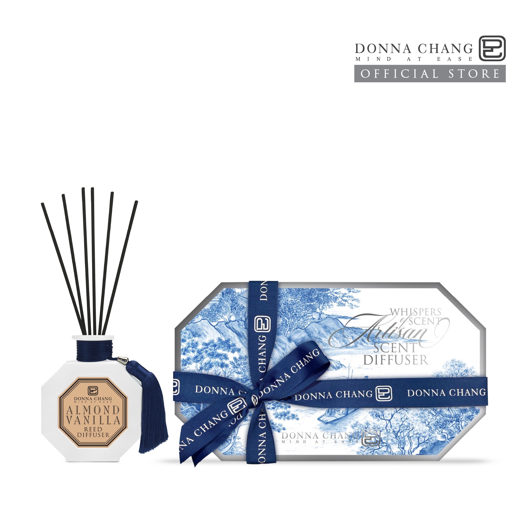 Donna Chang Almond Vanilla Reed Diffuser 100 ml Donna Chang Scented Wooden Stick Diffuser Air Freshener, Home Perfume, Scented Wooden Stick ราคา 1,850 บาท*ส่งฟรี