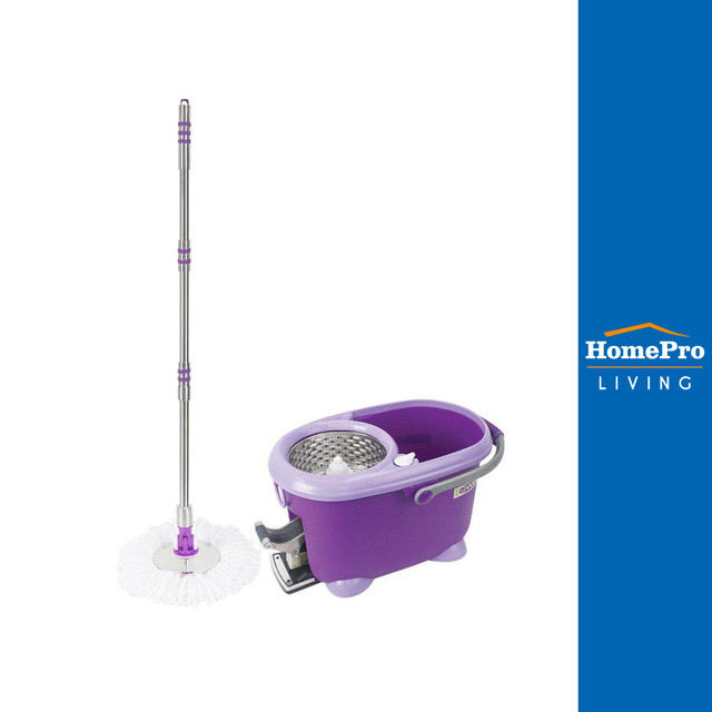 HomePro ชุดอุปกรณ์ถังปั่นพร้อมไม้ม็อบ BOBO MAX 2 สีม่วง แบรนด์ BE WISH ราคา 1,790 บาท*ส่งฟรี