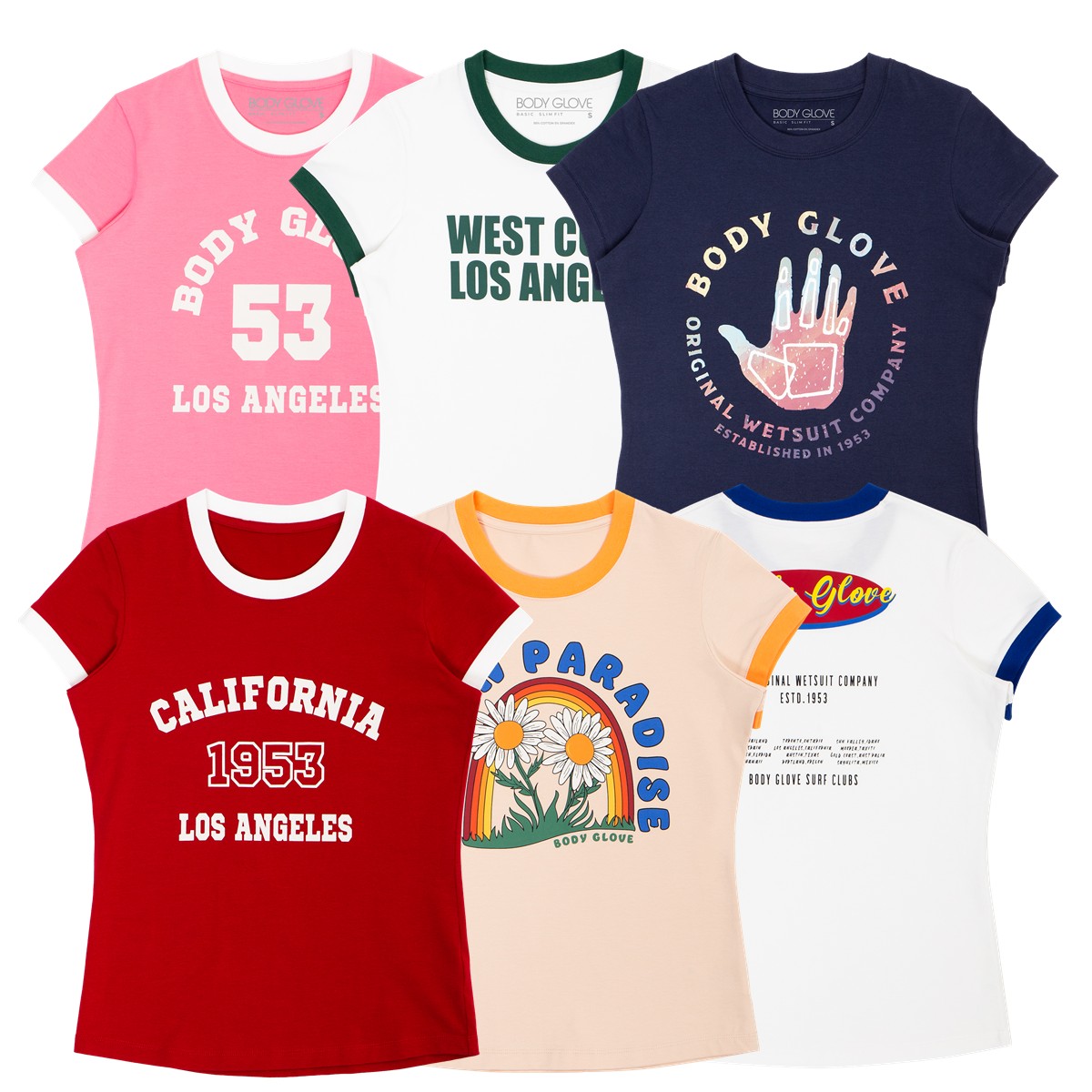 BODY GLOVE Women's Graphic T-SHIRT 2025 เสื้อยืดลายกราฟฟิค รวมสี ราคา 440 บาท*ส่งฟรี