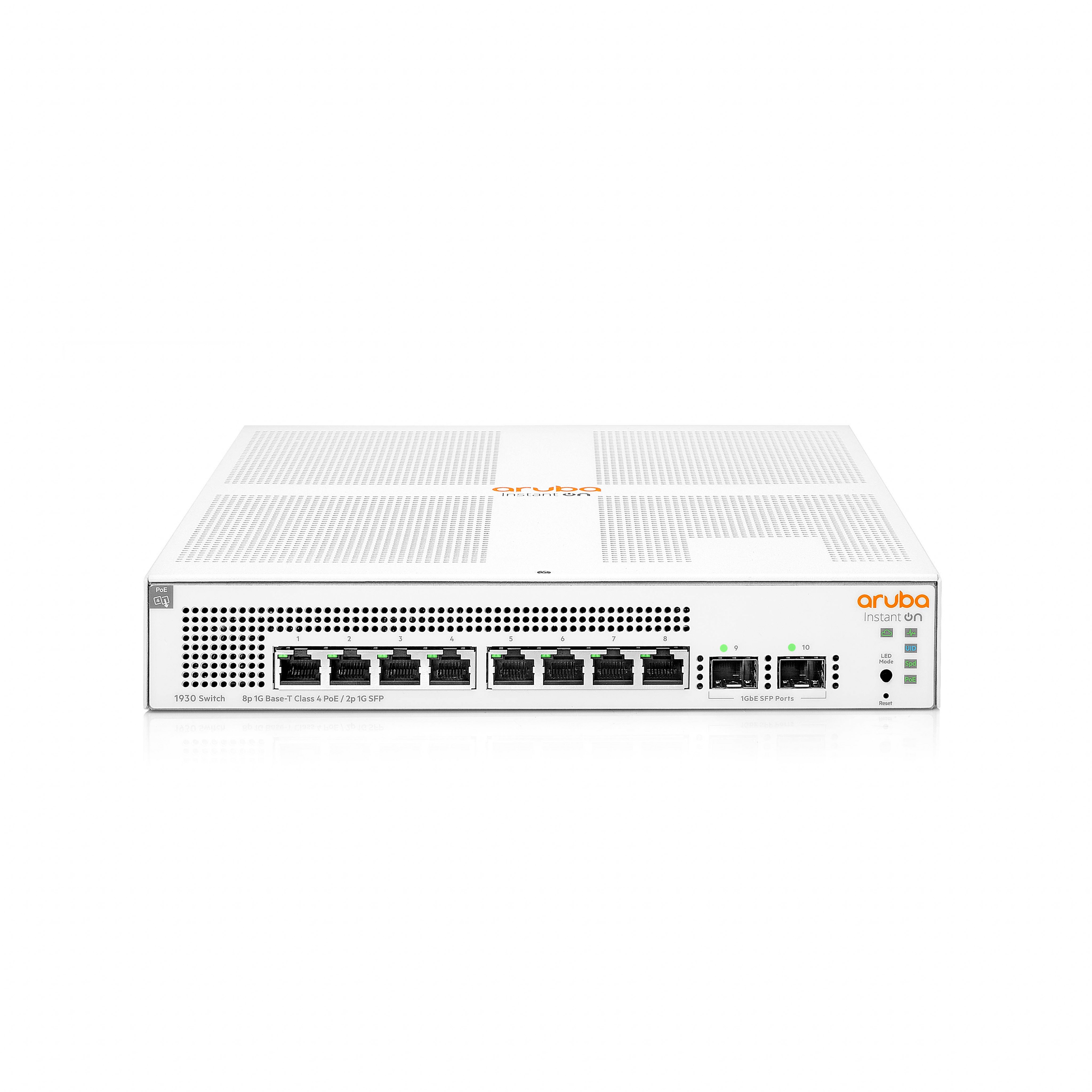 Aruba IOn Switch (สวิตช์) รุ่น 1930 8G 2SFP POE 124W (8 x 10/100/1000 PoE+, 2 SFP) ราคา 9,737 บาท*ส่งฟรี