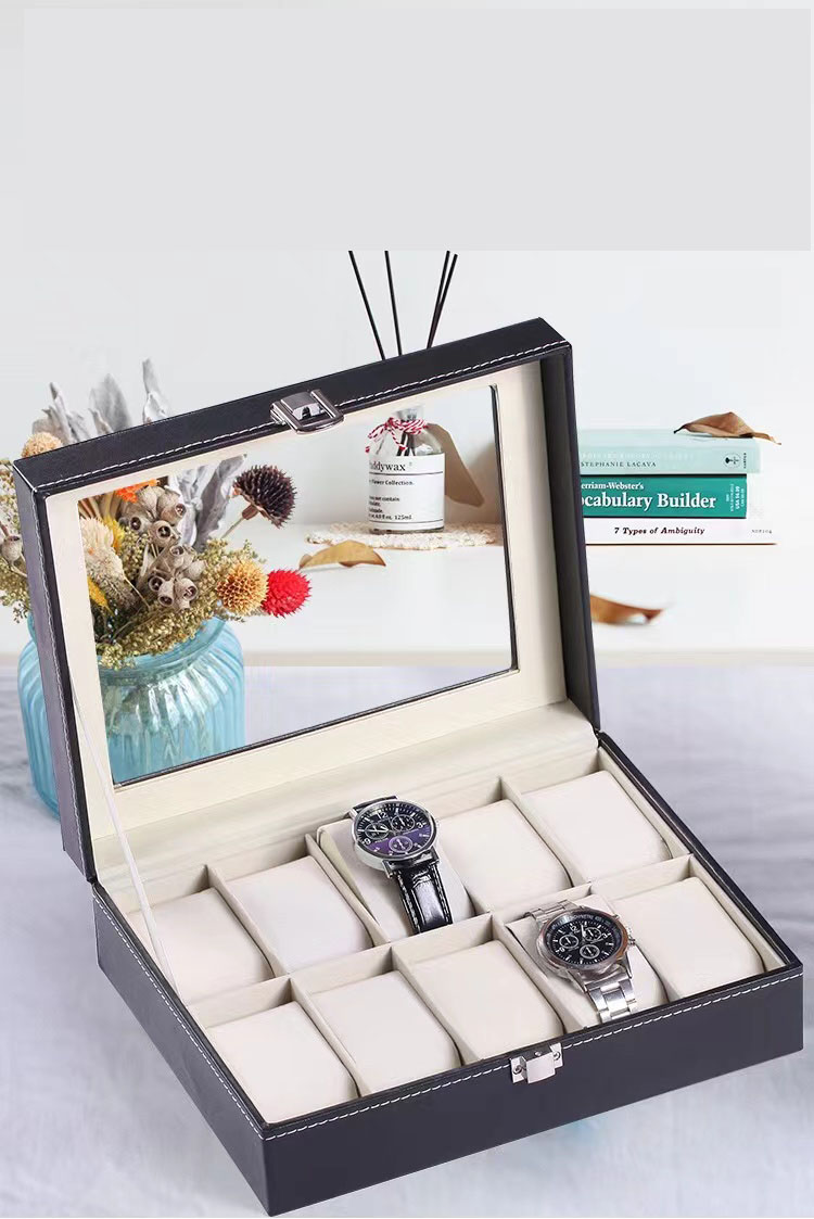 มุมมองเพิ่มเติมของสินค้า * With wholesale * have 6 size * watch box holder box watches BMW3/6/htc10/12/20 hos/6-dzm-24 hos box watch collector storage box watch Box3 6 BC-10. with 6-dzm-24 box leather watch