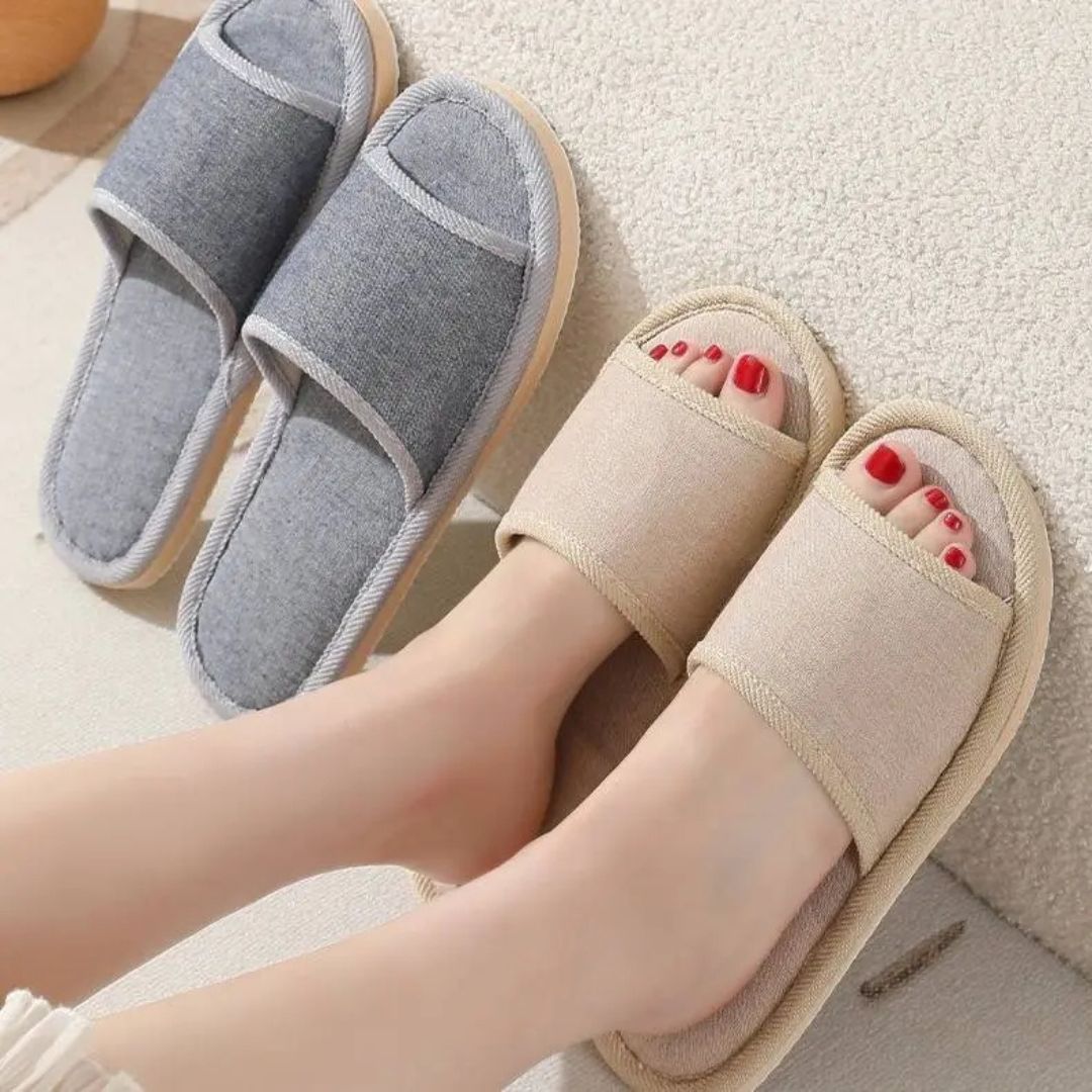 รองเท้าใส่ในบ้าน ออฟฟิศ พื้นยาง กันลื่น น้ำหนักเบา สไตล์ญี่ปุ่น