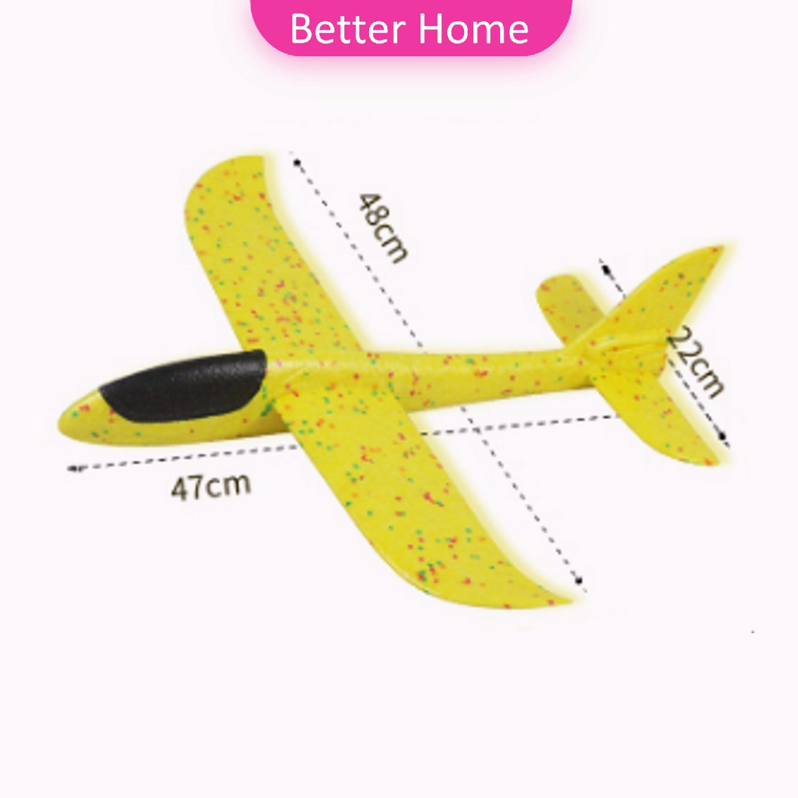 ภาพประกอบของ Better เครื่องบินโฟม เครื่องบินร่อนของเล่นสำหรับเด็ก ของเล่นเสริมพัฒนาการ (มีแบบมีไฟ) โฟมเครื่องบินของเล่นสำหรับเด็ก plane 48CM