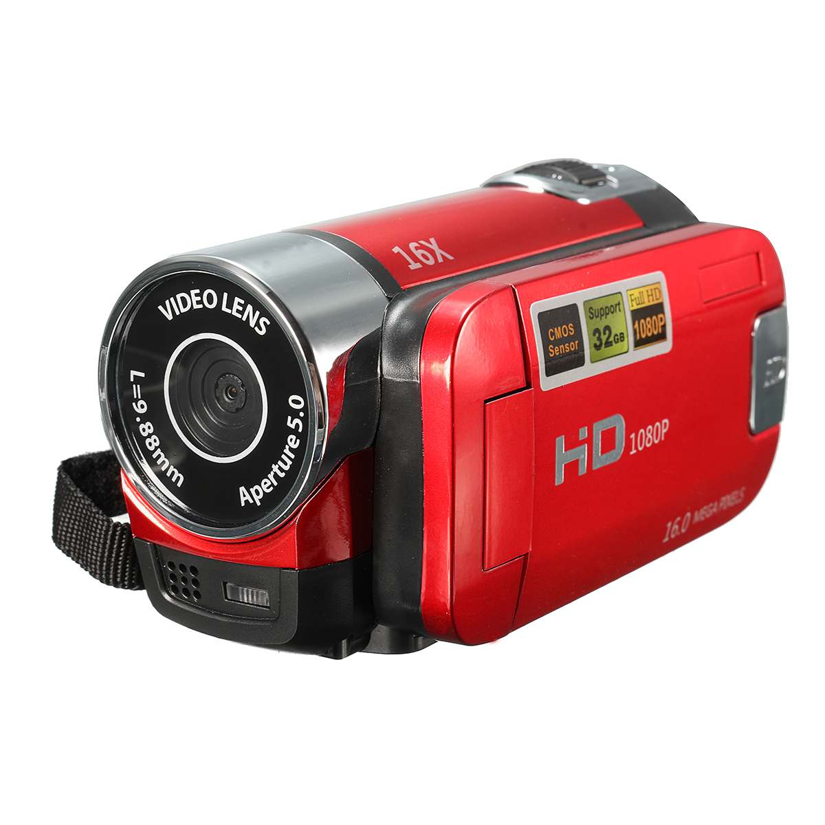 ดิจิตอลกล้องวิดีโอ กล้องวีดีโอกล้องถ่ายรูป ระบบตัวเลขความละเอียดสูงกล้องถ่ายวิดีโอกล้อง DV 16X Video Camera 16 Million Pixels HD 1080P Digitale Video Camcorder DV 16MP 2.7