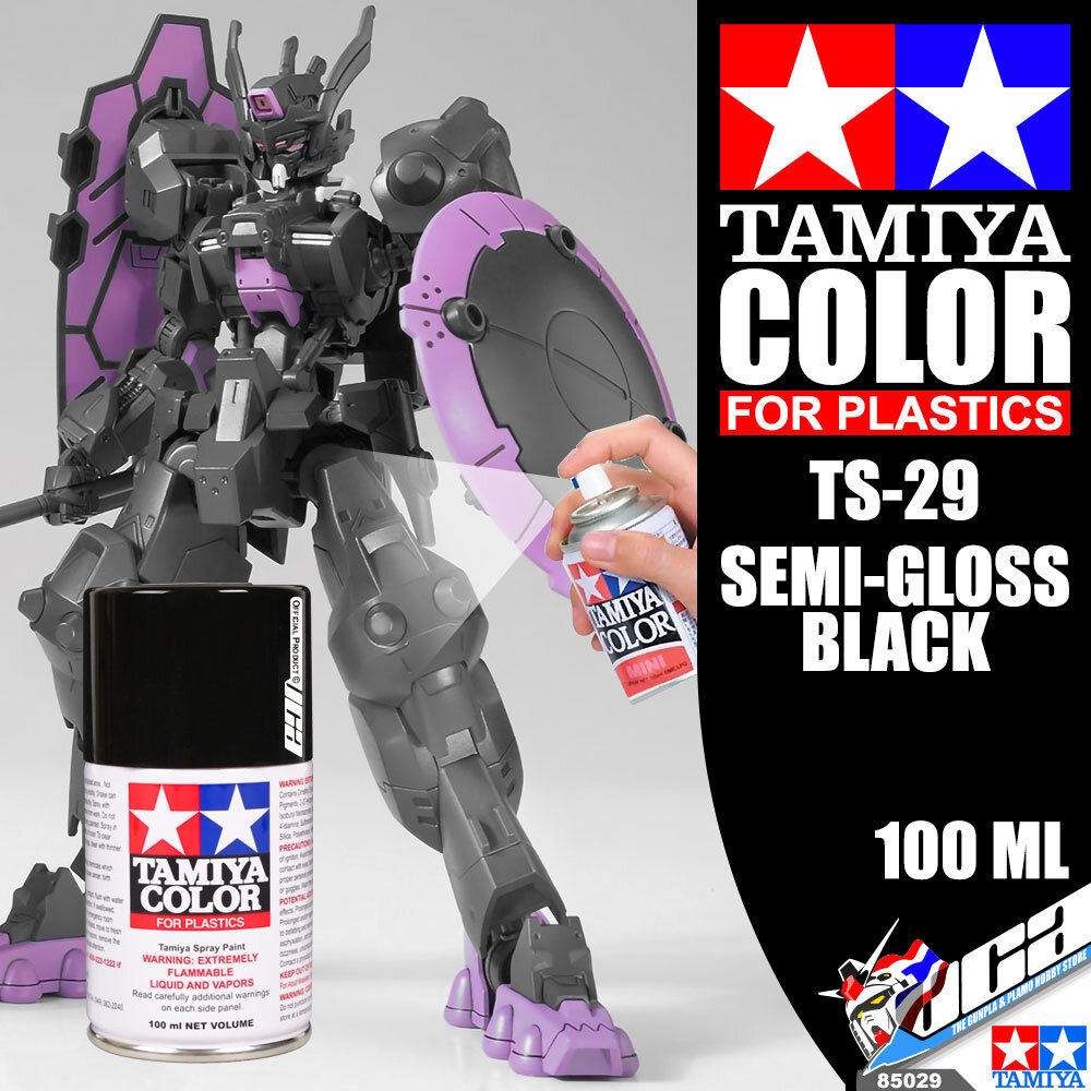 TAMIYA 85029 TS-29 SEMI GLOSS BLACK COLOR SPRAY PAINT CAN 100ML