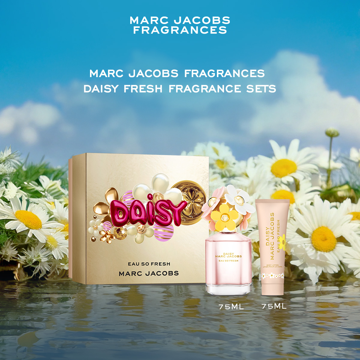 MARC JACOBS FRAGRANCES Daisy Fresh Fragrance Sets (Daisy Eau So Fresh EDT 75ml + Daisy Eau So Fresh EDT Body Lotion 75ml) ราคา 4,900 บาท*ส่งฟรี