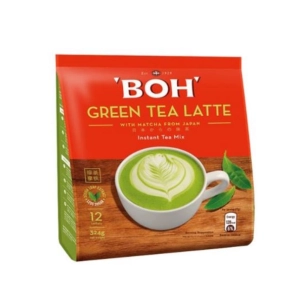 ภาพหน้าปกสินค้าชา Boh Green Tea Latte ขนาด 27 กรัม 12 ซอง ที่เกี่ยวข้อง