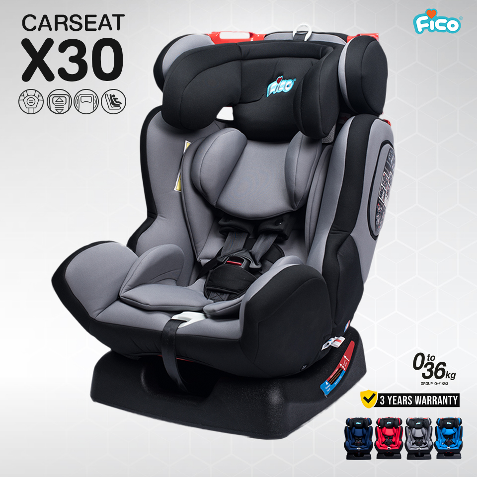 Fico Car Seat for Newborns-12 Years Old Ge-X30 Installed with Safety Belt Can Hold Weight up to 36 Kg. ราคา 2,890 บาท*ส่งฟรี