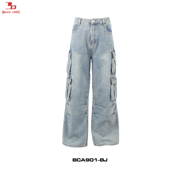 BUCKOFF :รุ่น BCA901 JEAN กางเกงยีนส์ กางเกงยีนส์คาร์โก้ กางเกงยีนส์ผู้หญิง ราคา 990 บาท*ส่งฟรี